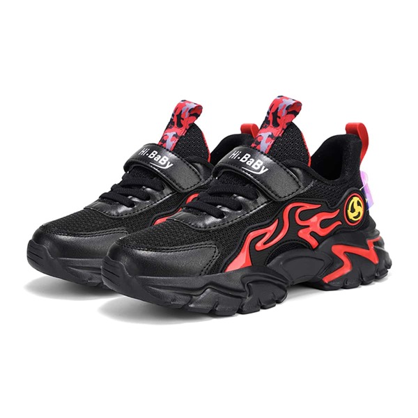 

Boys Colorblock Velcro Strap Sneakers, Black