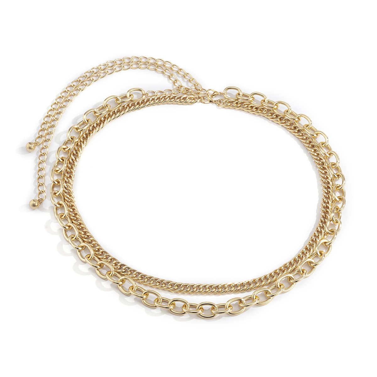 

2pcs Minimalist Chain Belt, Gold