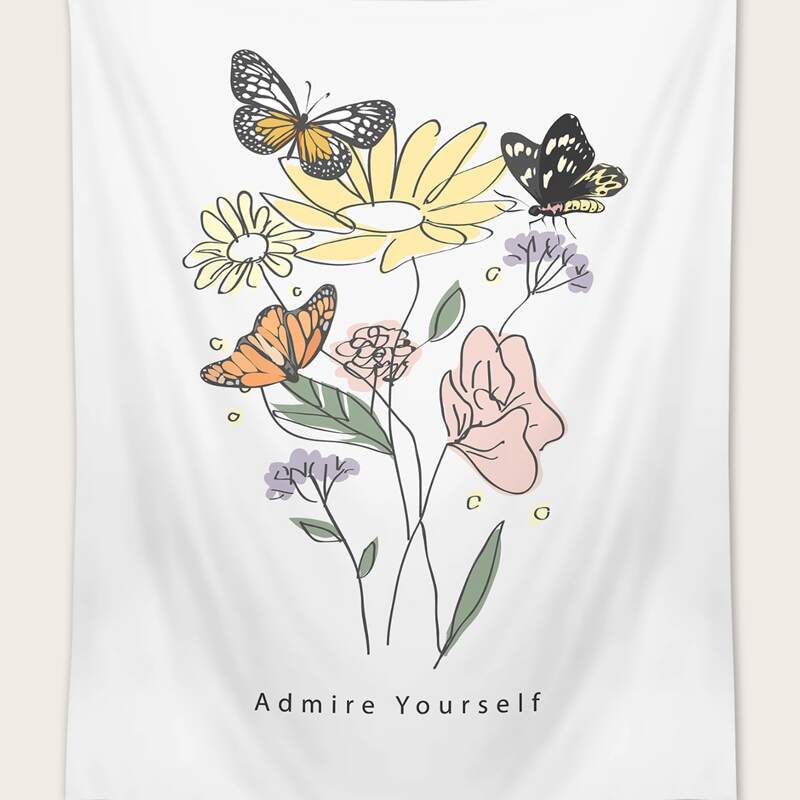 

Flower Print Tapestry, Multicolor