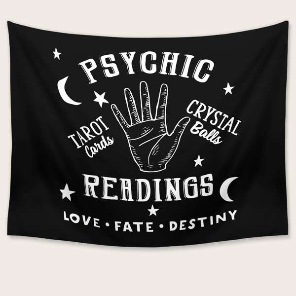 

Letter Graphic Tapestry, Black and white