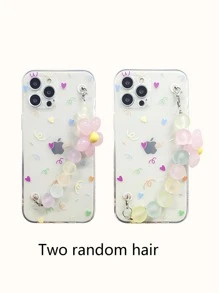 Funda de celular con estampado de dibujos animados con tira de mano - Multicolor - Ver 4
