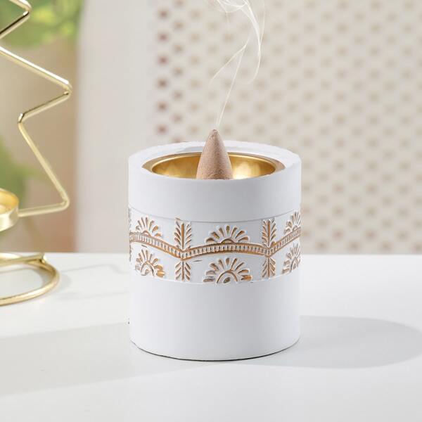 

1pc Embossed Incense Burner, Multicolor