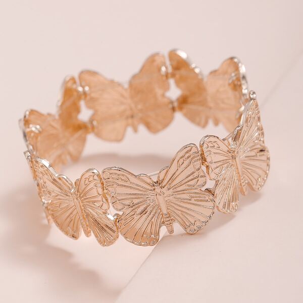 

Butterfly Design Bangle, Rose gold