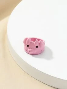 Anillo de aleación con dibujos animados - Rosa - Ver 1