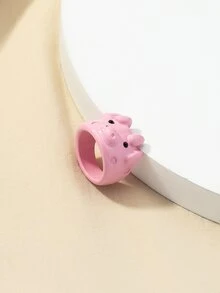 Anillo de aleación con dibujos animados - Rosa - Ver 4