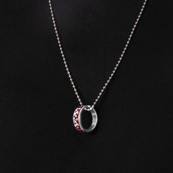 

Men Round Charm Necklace, Silver
