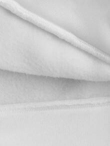 Sudadera con capucha con estampado de ángel con cremallera con forro térmico - Blanco - Ver 3