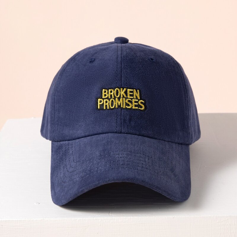 

Letter Embroidered Baseball Cap, Navy blue