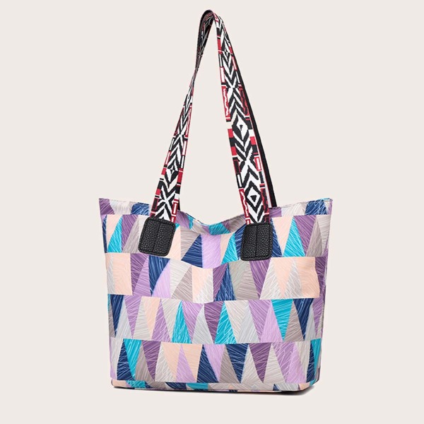 

Geo Graphic Tote Bag, Multicolor