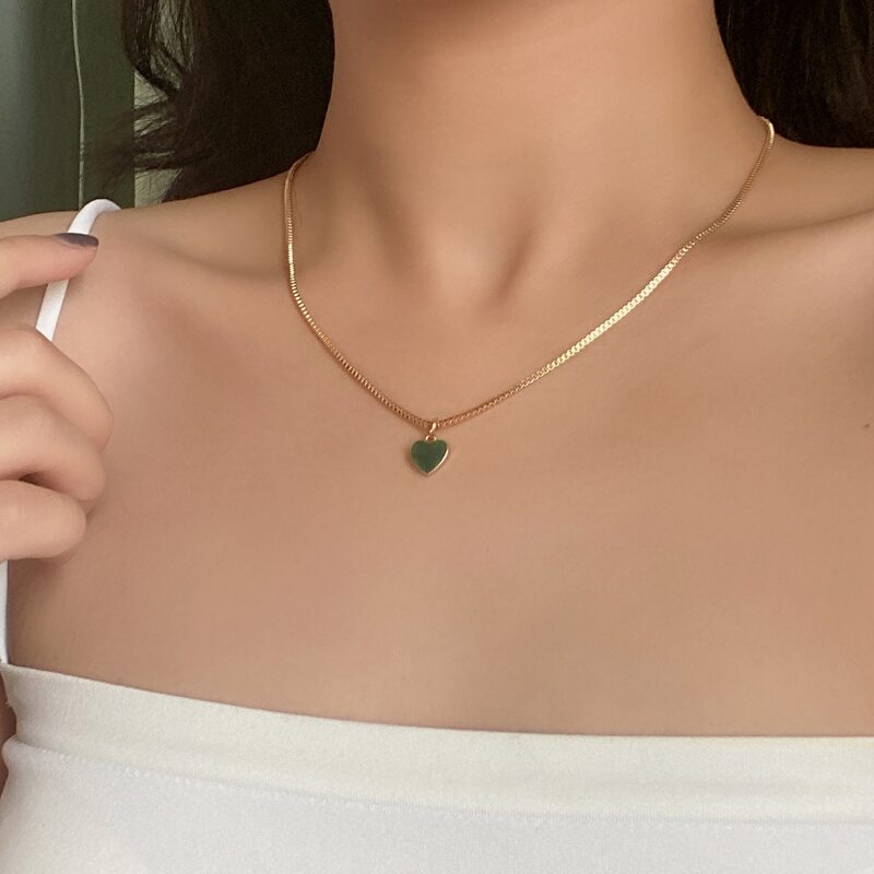 

Heart Pendant Chain Necklace, Gold