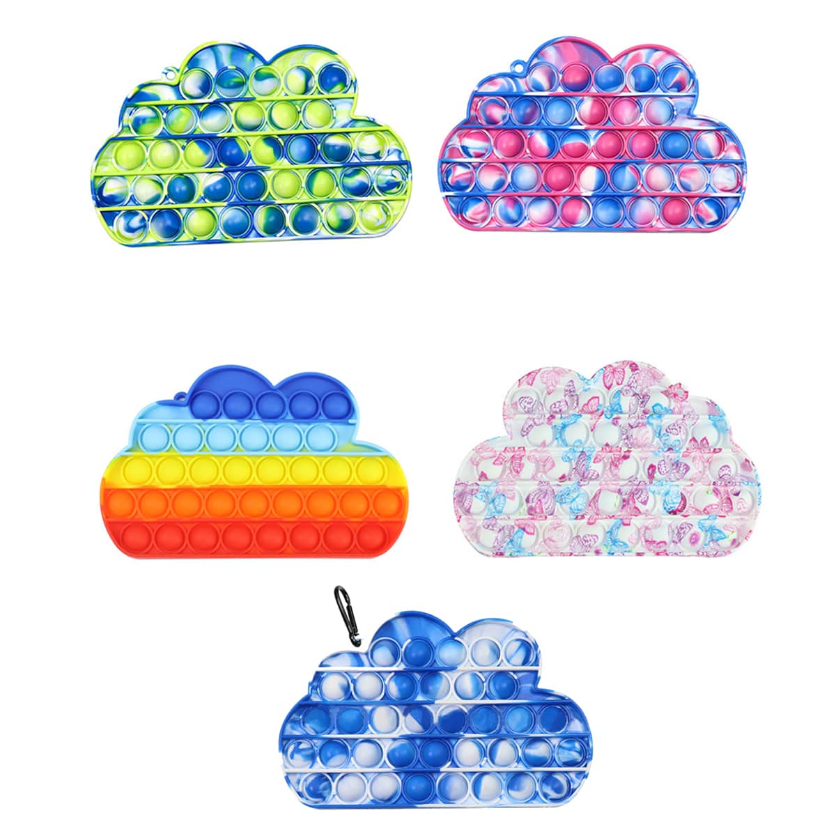 

1pc Cloud Shaped Random Push Pop Bubble, Multicolor