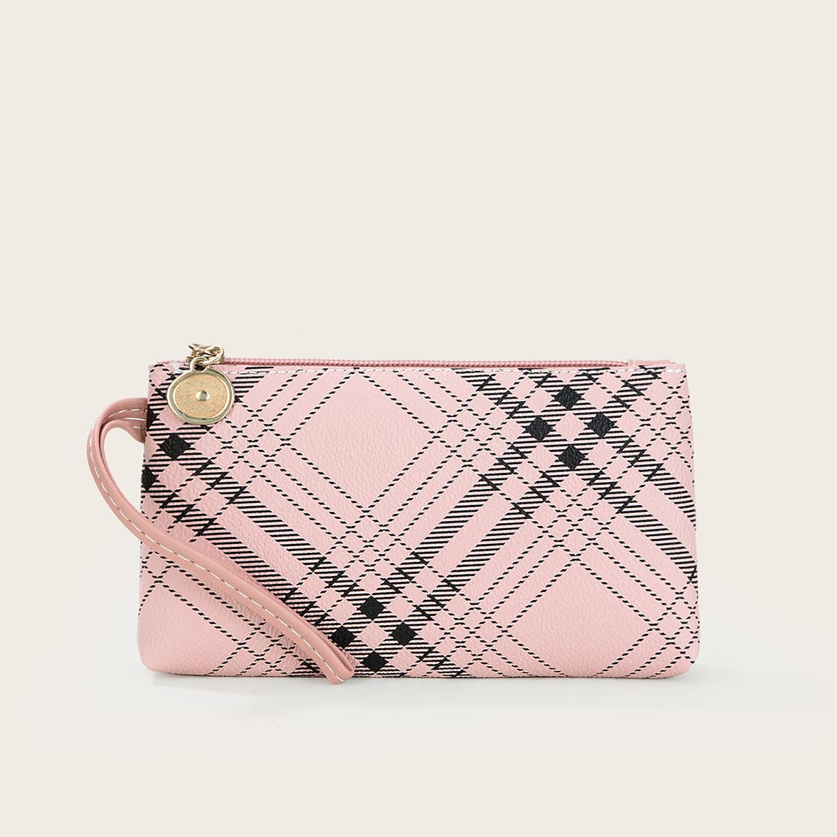 

Striped Clutch Bag, Pink