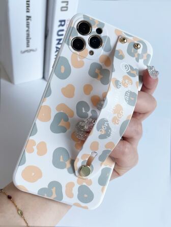 Leopard Phone Case With Wristband