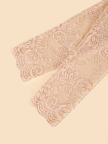 Tay áo họa tiết hoa thanh lịch - Màu be - Xem 3