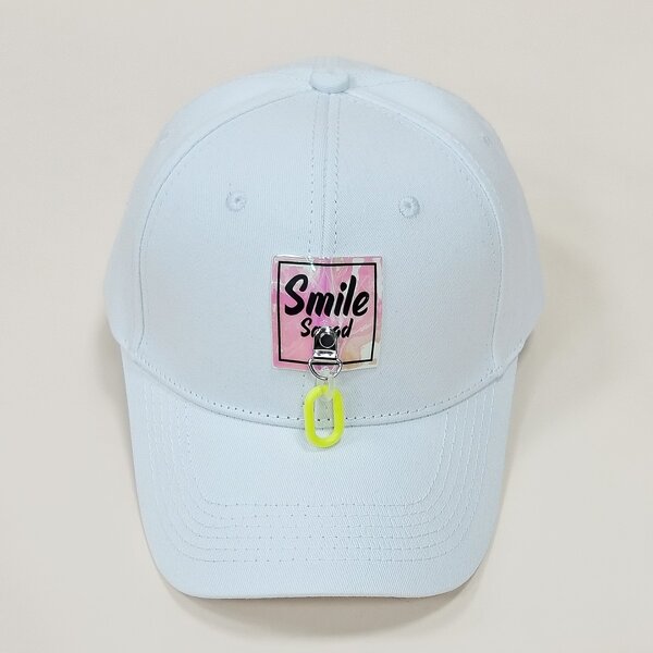 

Letter Graphic Baseball Cap, White