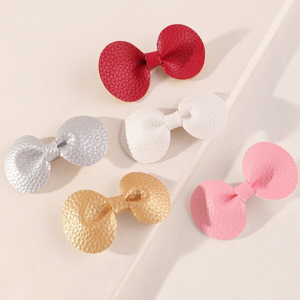 

5pcs Toddler Girls Bow Knot Hair Clip, Multicolor