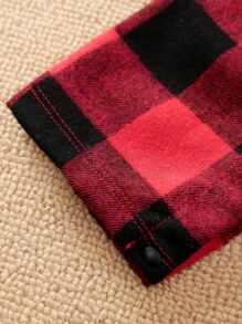 Yierying Baby Boy Flap Pocket Buffalo Plaid Jumpsuit - Multicolor - View 3