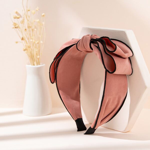 

Bow Knot Wide Headband, Pink