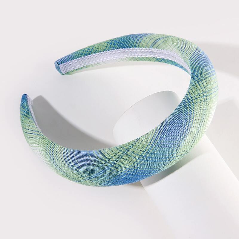 

1pc Plaid Hair Hoop, Multicolor
