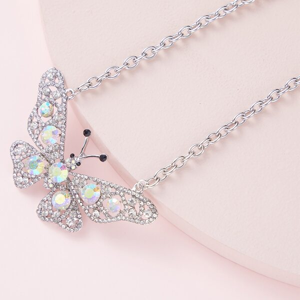 

Rhinestone Butterfly Decor Necklace, Multicolor