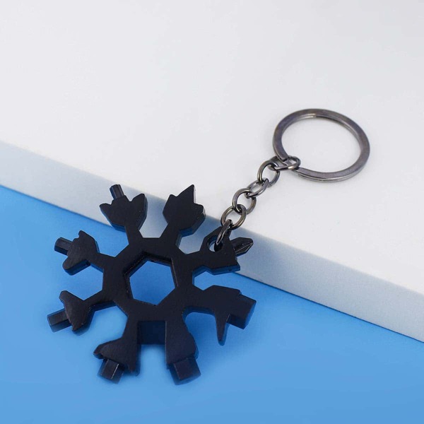 

Christmas Snowflake Charm Keychain, Black