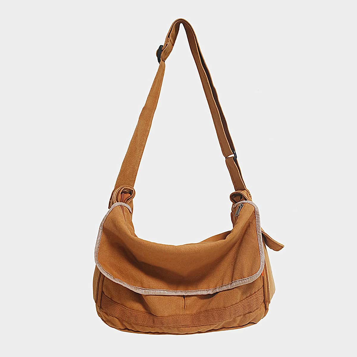 

Minimalist Flap Crossbody Bag, Brown