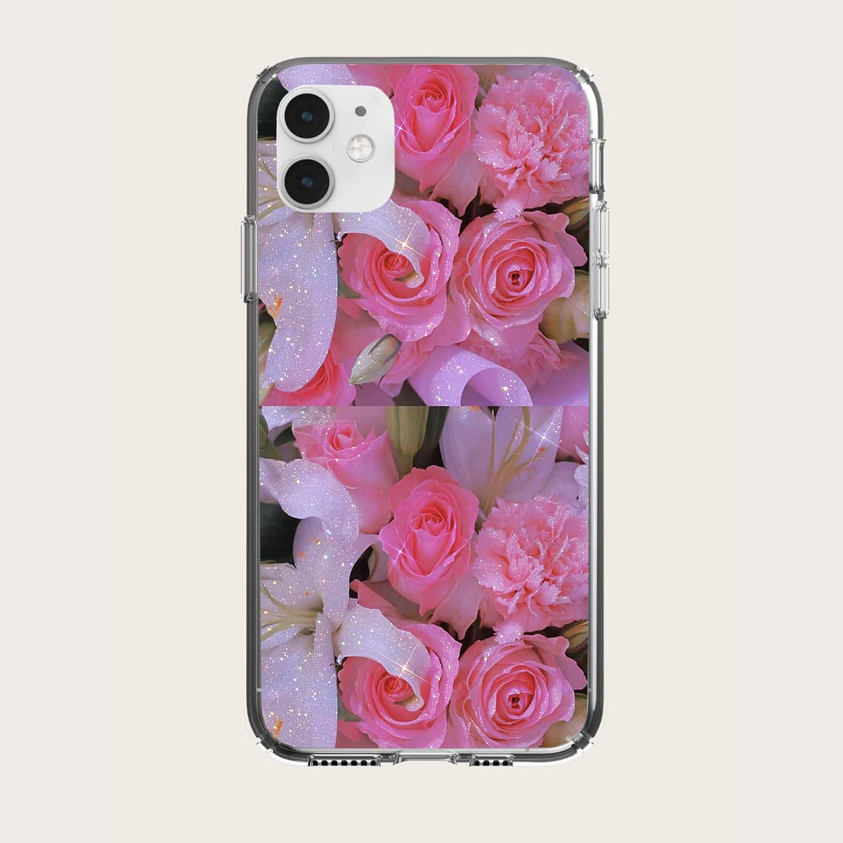 

Floral Phone Case, Clear