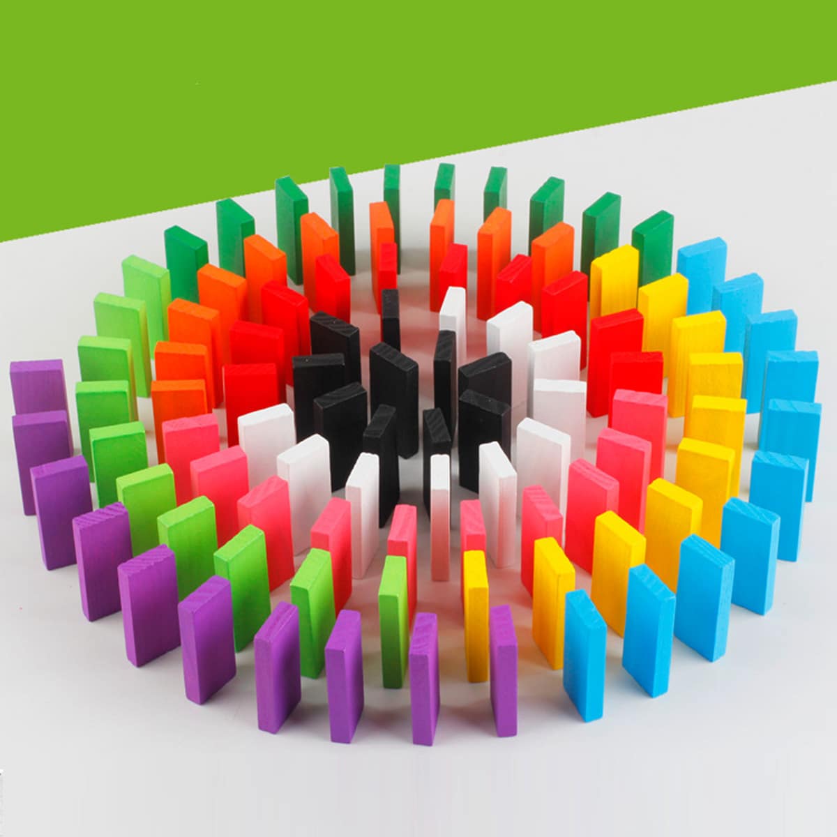 

100pcs Random Color Dominoes, Multicolor
