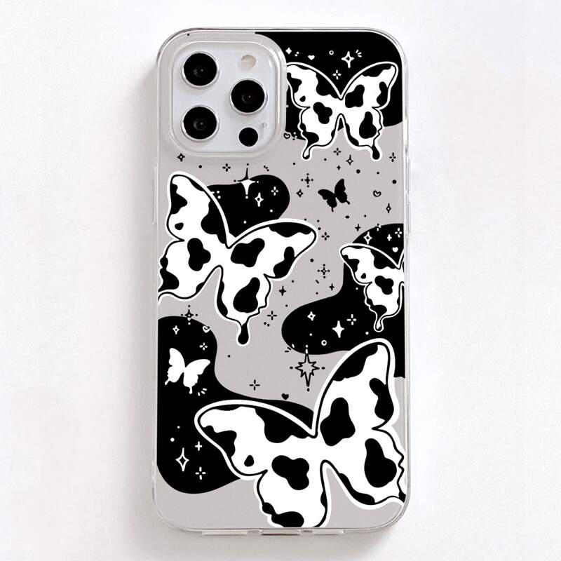 

Butterfly Print Phone Case, Clear