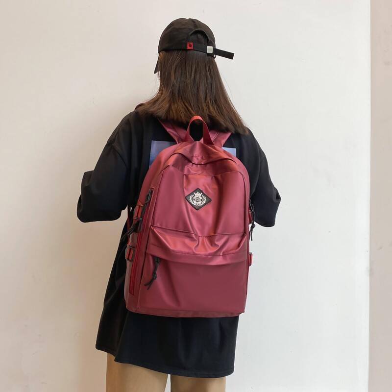 

Zip Front Backpack, Red