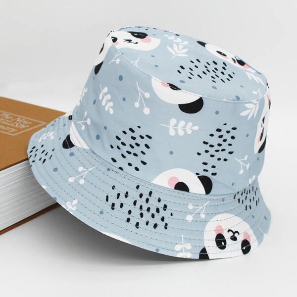 

Men Cartoon Graphic Bucket Hat, Multicolor