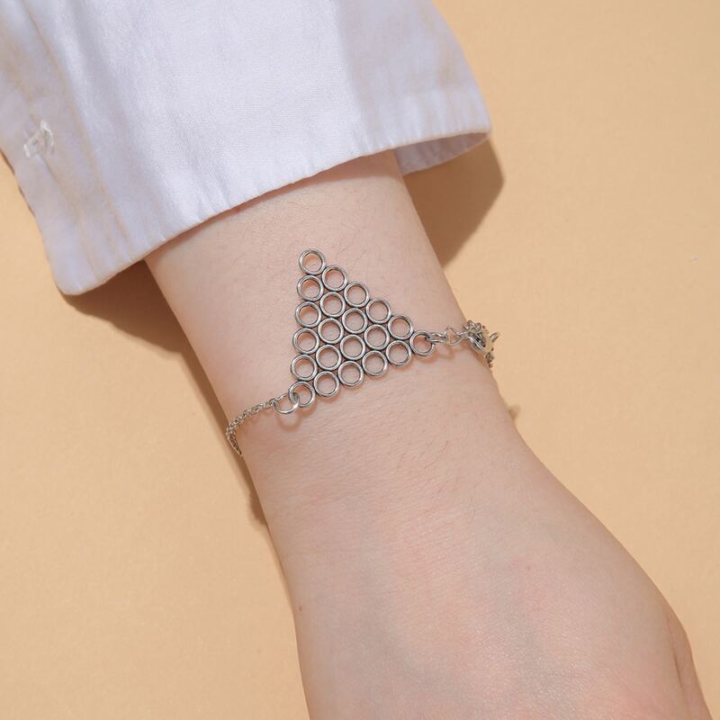 

Geo Decor Chain Bracelet, Silver