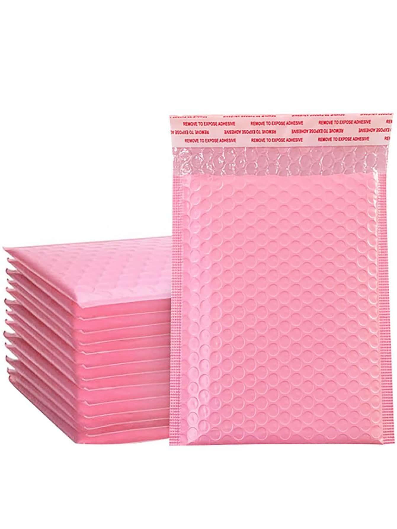 10入組商務粉色氣泡包裝袋防擠壓防水商品/禮品/信封/首飾包裝袋
