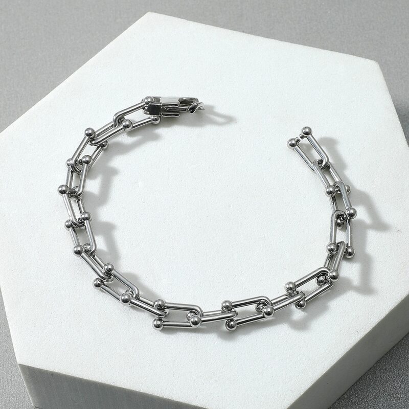 

Guys Simple Chain Bracelet, Silver