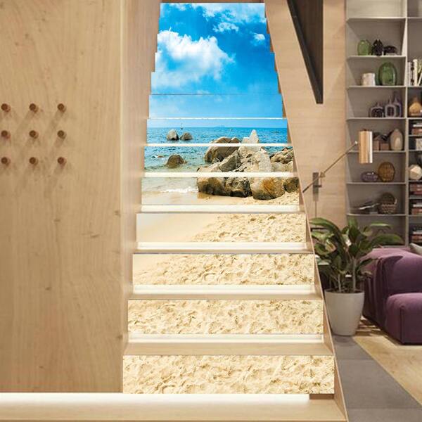 

13pcs Scenery Pattern Stair Sticker, Multicolor