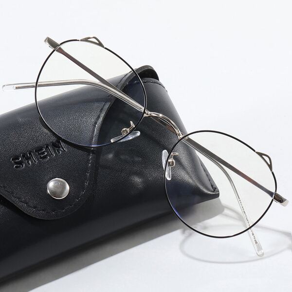 

Men Metal Frame Eyeglasses, Clear
