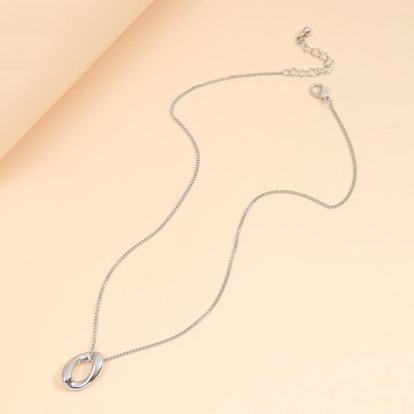 

Geometric Charm Necklace, Silver