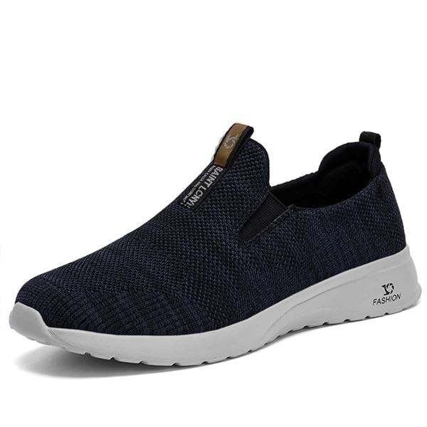 

Men Letter Graphic Knit Running Shoes, Blue