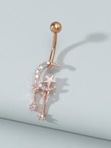 件新品玫瑰金肚臍穿孔 - 玫瑰金 - 查看 1