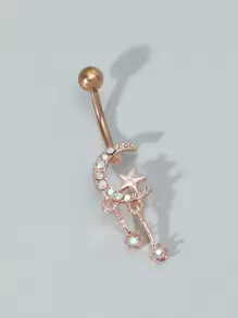 件新品玫瑰金肚臍穿孔 - 玫瑰金 - 查看 4