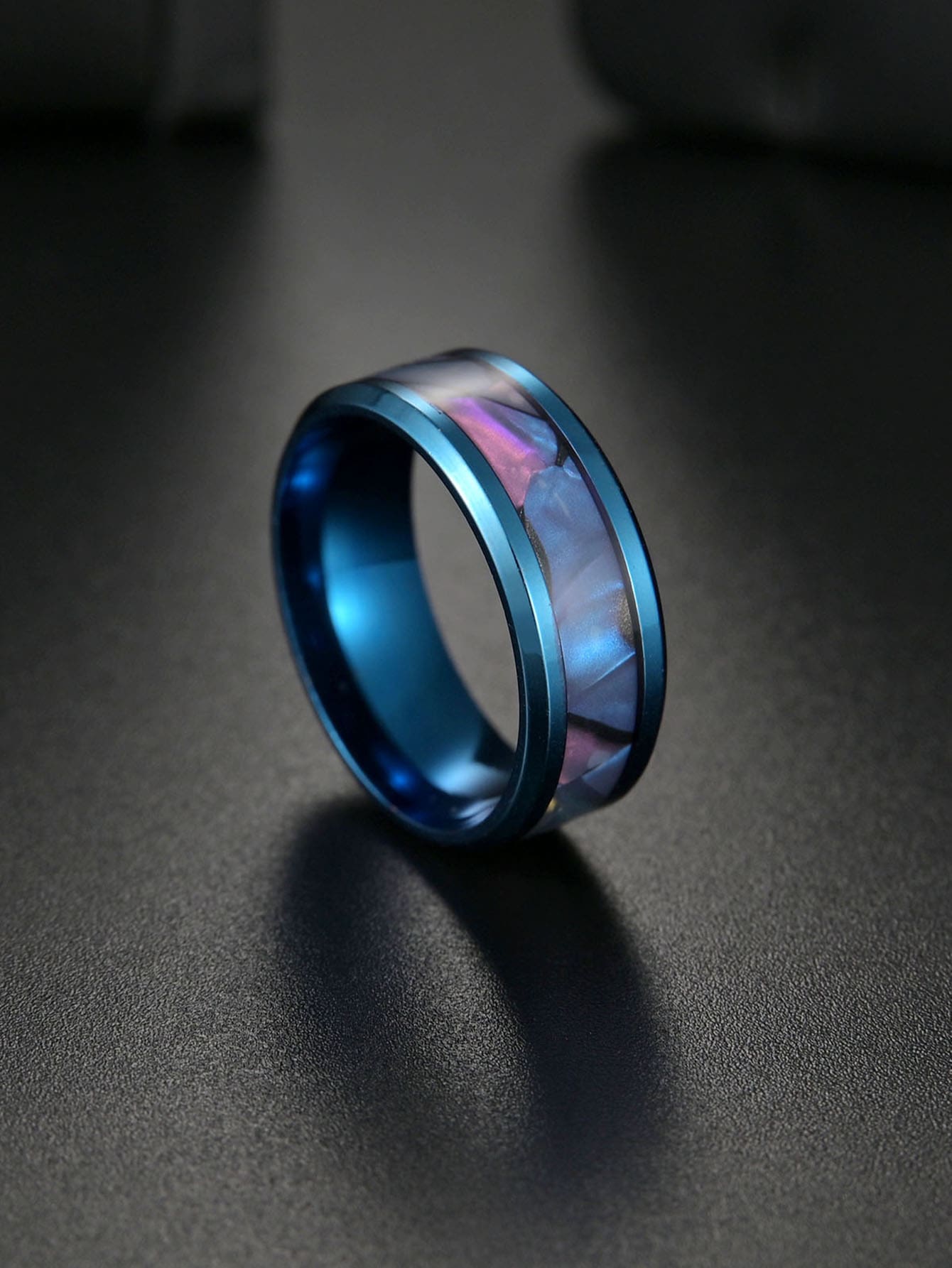 1 pieza Anillo de acero inoxidable de moda, unisex, adecuado para vacaciones y uso diario