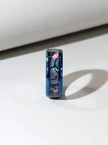 1 pieza Anillo de acero inoxidable de moda, unisex, adecuado para vacaciones y uso diario