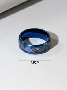 1 pieza Anillo de acero inoxidable de moda, unisex, adecuado para vacaciones y uso diario