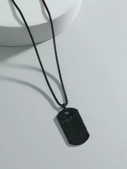 Fashionable and Popular Men Geo Charm Necklace Punk Hip Pop Style Alloy Material for Jewelry Gift and for a Stylish Look