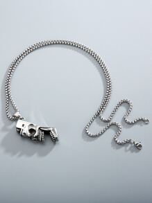 Men Stainless Steel Necklace Jewelry Gift For Men Fashionable - Silver - View 4