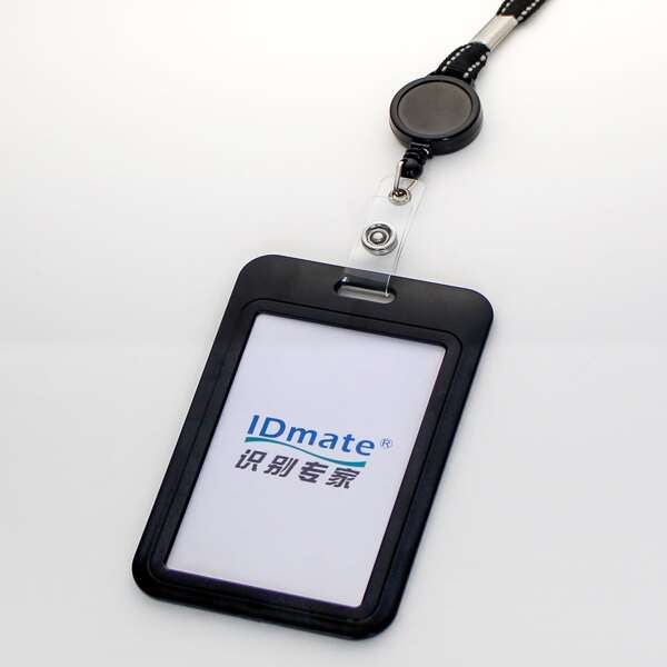 

1pc ID Card Cover With Lanyard, Black