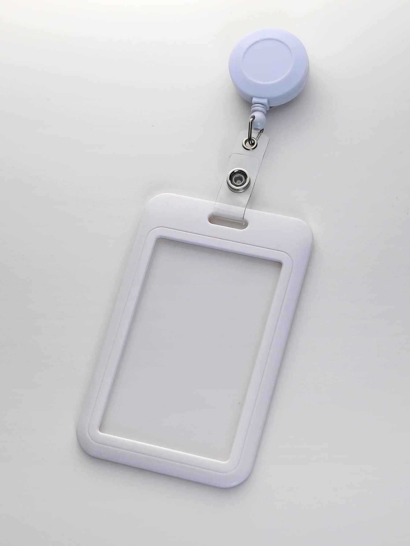 1pc Plain ID Card Holder - White - View 1
