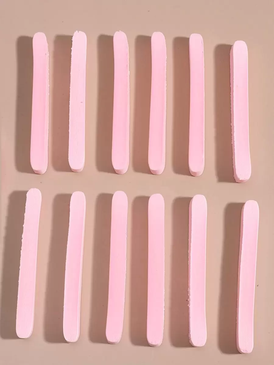 Compressed Face Wash, 12pcs PVA Face Wash, Makeup Remover Compression Strip Face Wash, Water Becomes Large, Travel Use - Pink - View 1