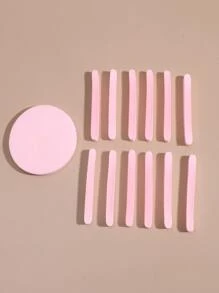 Compressed Face Wash, 12pcs PVA Face Wash, Makeup Remover Compression Strip Face Wash, Water Becomes Large, Travel Use - Pink - View 3