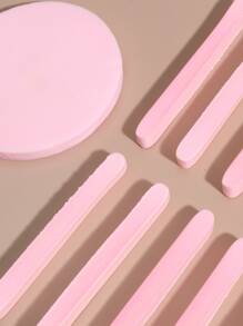 Compressed Face Wash, 12pcs PVA Face Wash, Makeup Remover Compression Strip Face Wash, Water Becomes Large, Travel Use - Pink - View 4